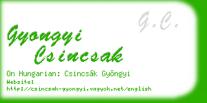 gyongyi csincsak business card
